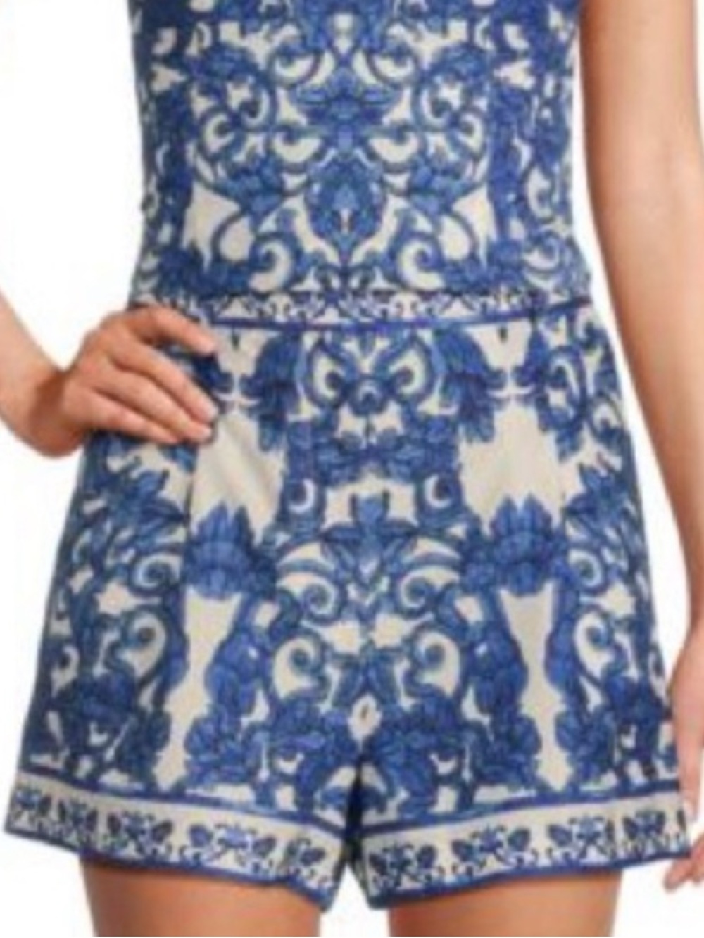 ANTONIO MELANI Corrine Shorts in Britani Blue Tile Size 6